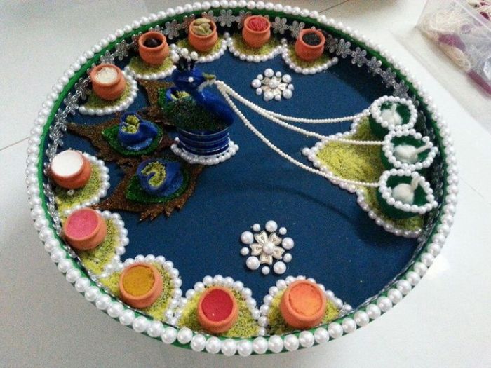 How to make aarti plate decoration