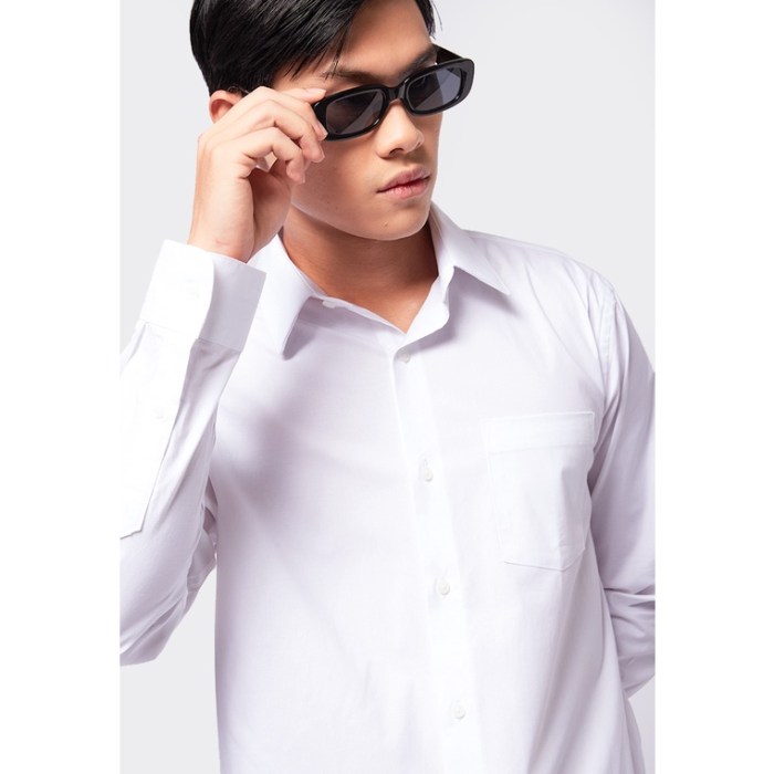 Men's extra slim fit white dress shirt