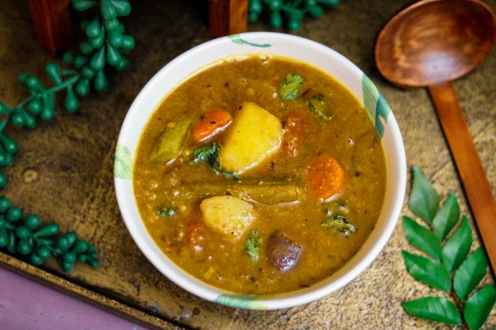 Sambar recipe indian south style spicy make ingredients required stew hot