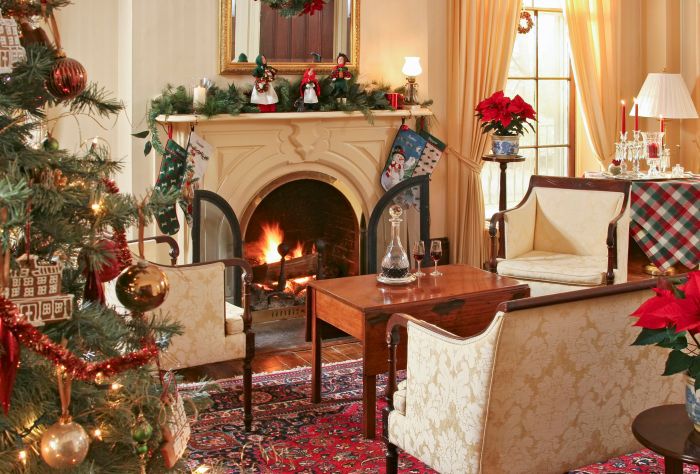 How to decorate living room christmas