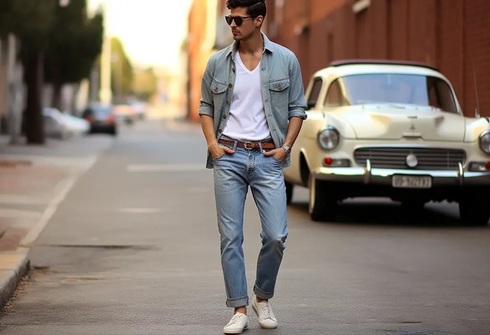 White dress shirt with jeans men