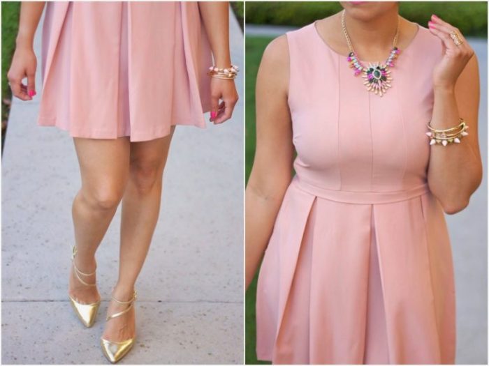 Best shoe color for light pink dress