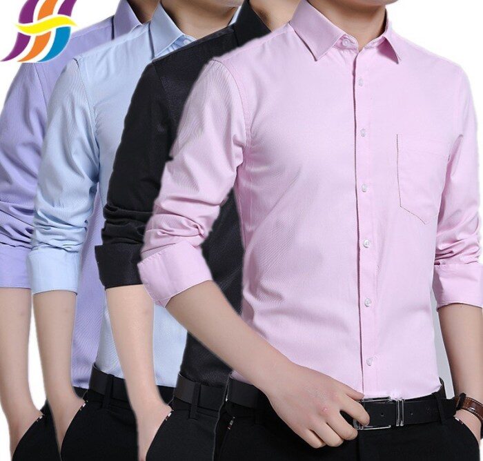 Men casual shirts shirt asymmetry comfortable tops korean cutting sleeve male dress long fashion