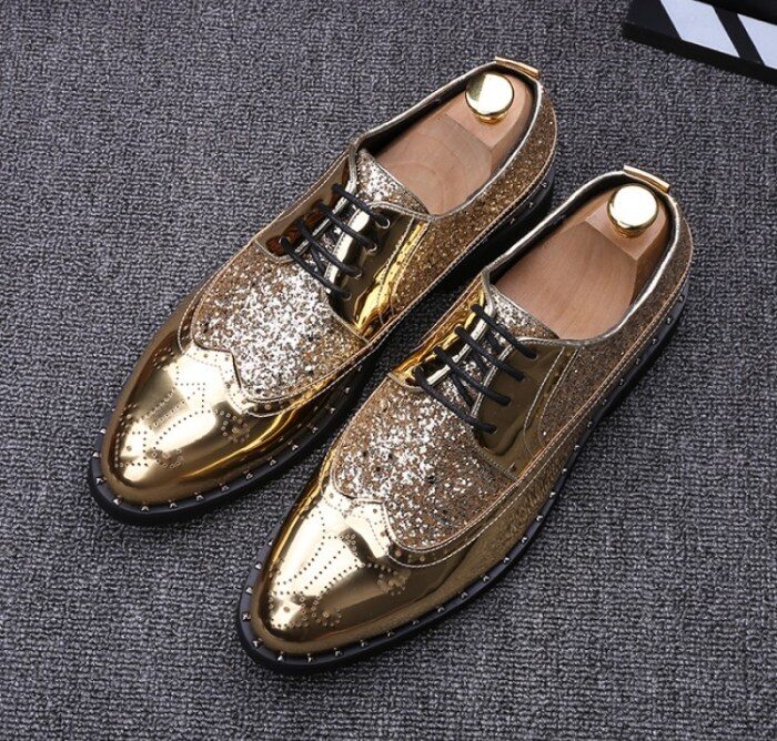 Rose gold mens dress shoes