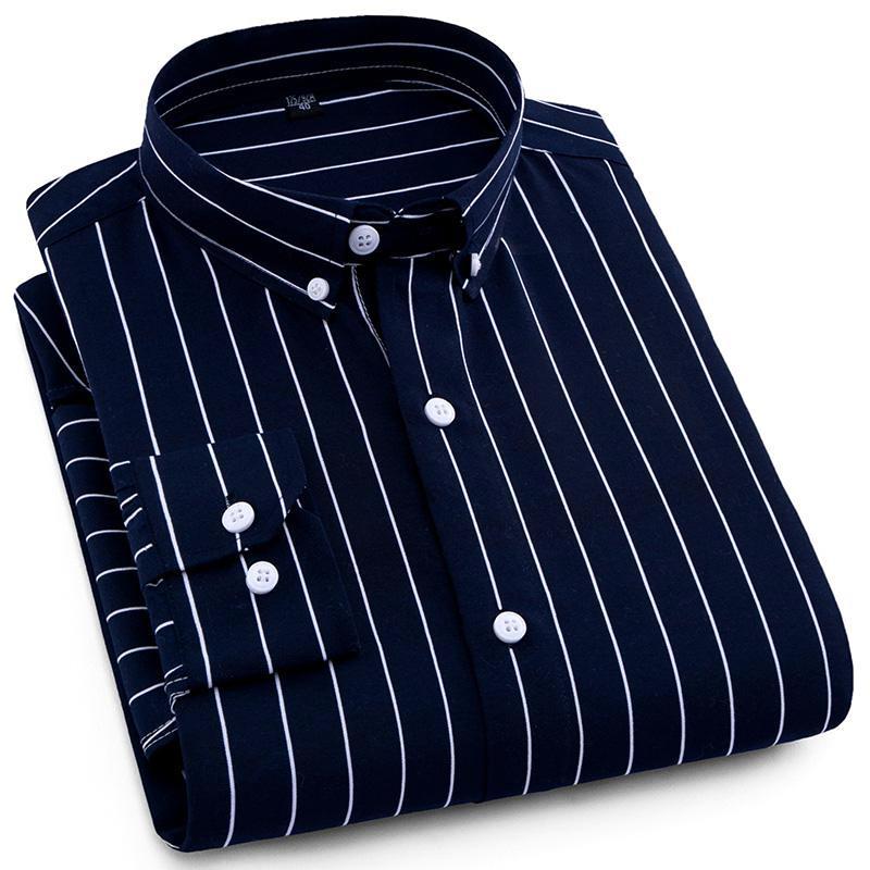 Striped dress shirt men